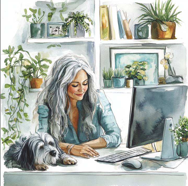 Young woman contemplating starting a new side hustle